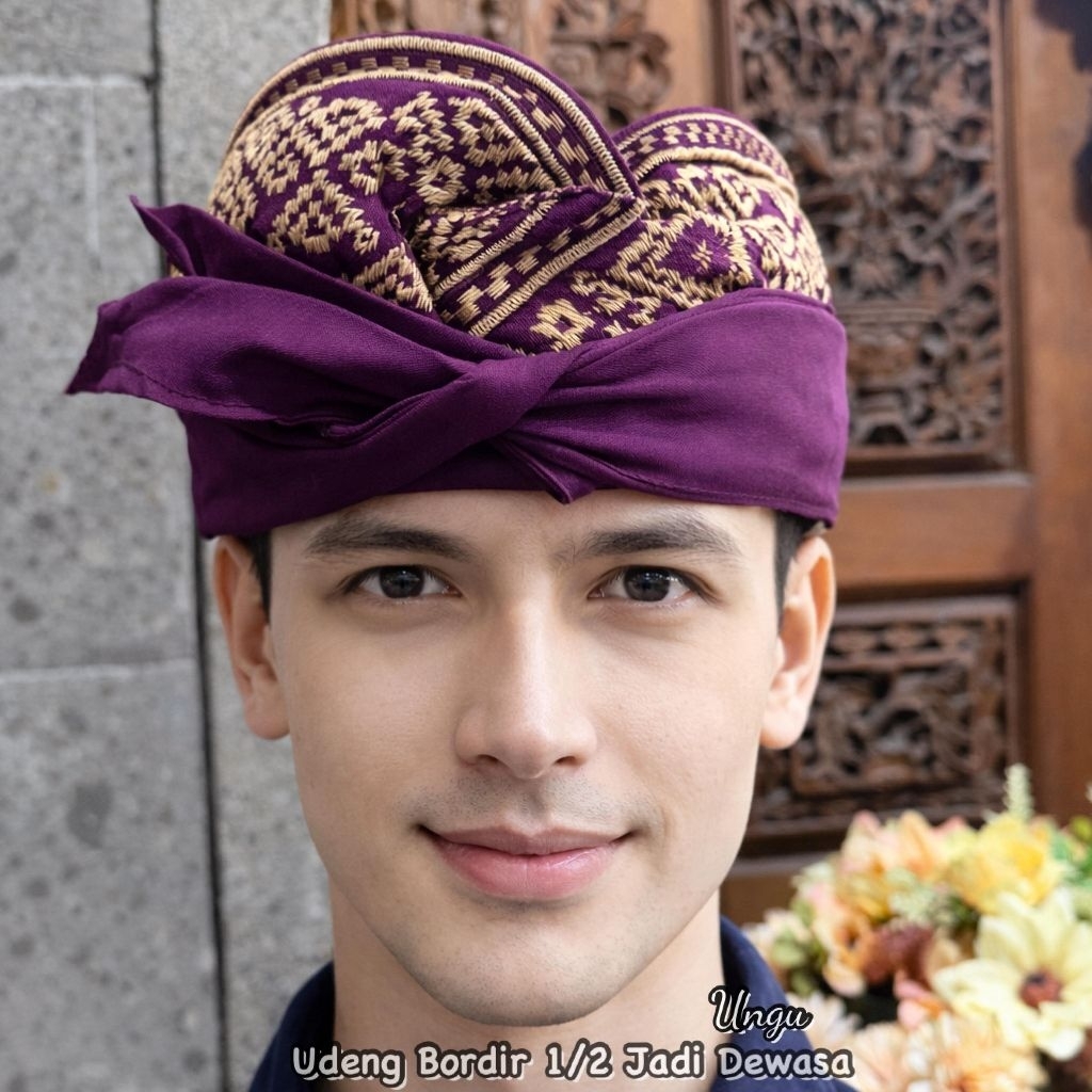topi pria bali Udeng songket bordir