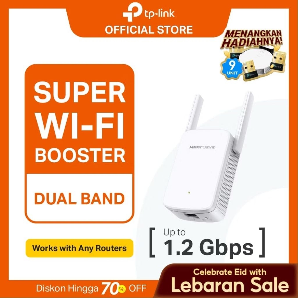 TP-Link | Mercusys ME30 | AC1200 WiFi Extender | Dual Band | Penguat Sinyal | Access point