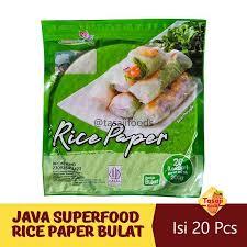 [METTA] pekanbaru/20 Lembar Rice Paper Round Java Super Food Kulit Lumpia Bulat