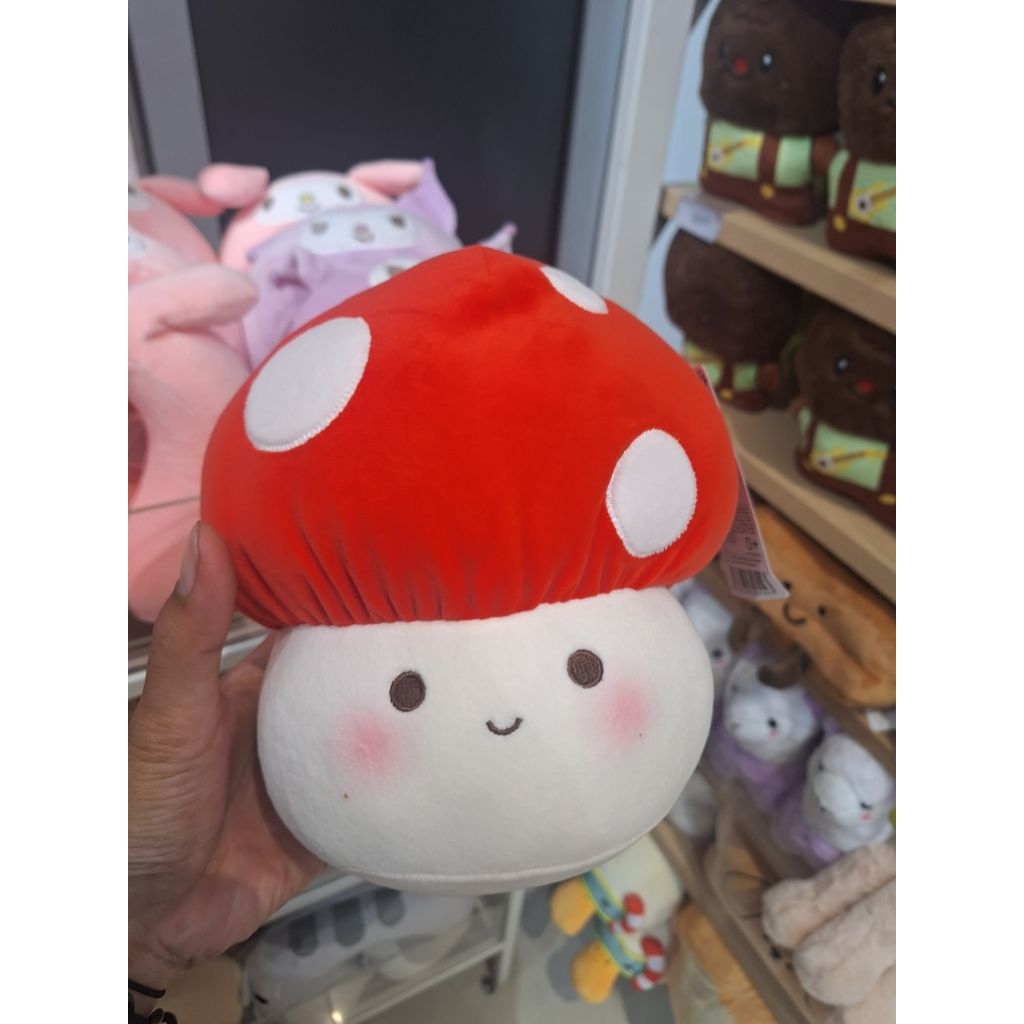 miniso original boneka mini jamur lembut lucu