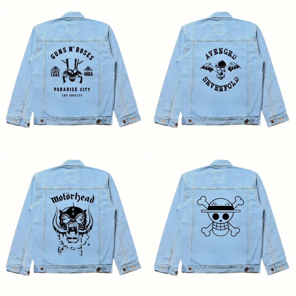 jaket jeans denim pria sablon plastisol - BIOBLITZ