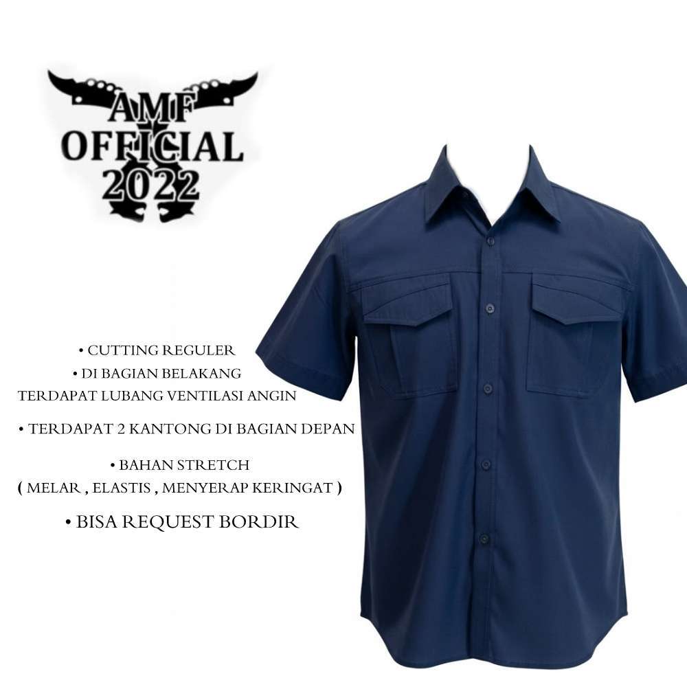 kemeja pasnew 2026 bahan stretch melar elastis kemeja tactikal