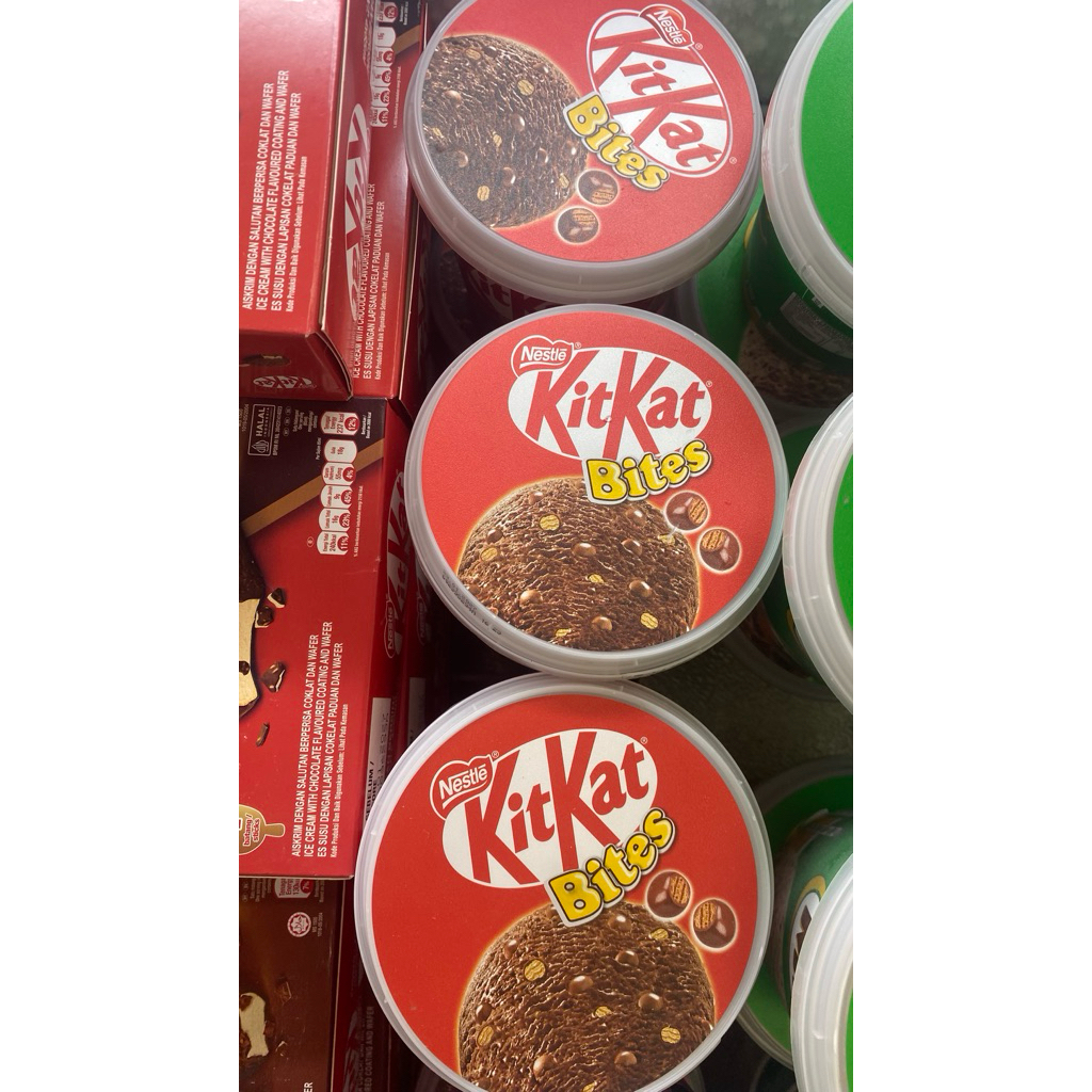 nestle kitkat bites tub 750ml