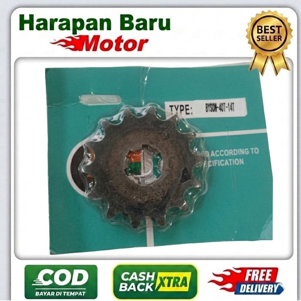 GEAR DEPAN BELAKANG BYSON 40 KAPPA - HARAPAN BARU MOTOR