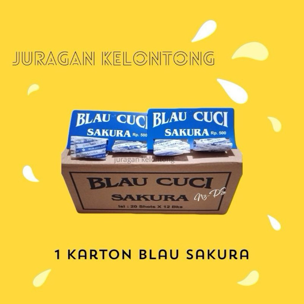 [ 1 KARTON ] BLAU SAKURA / BLAU CUCI SAKURA / BLAU CUCI BAJU / BLAO CUCI