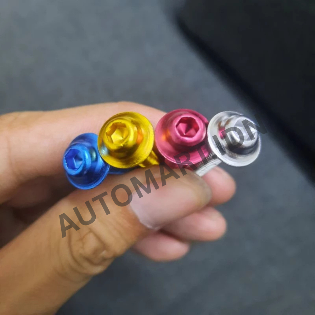 PROMO Baut Visor Nmax CNC Aluminium Kunci L Panjang 2.5cm – Baut Visor Nmax Harga Satuan