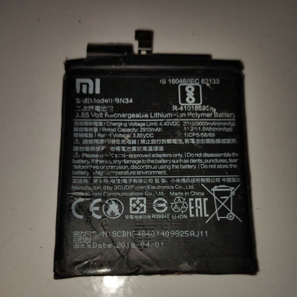 Baterai Rusak BMS Bagus Xiaomi Redmi 5A
