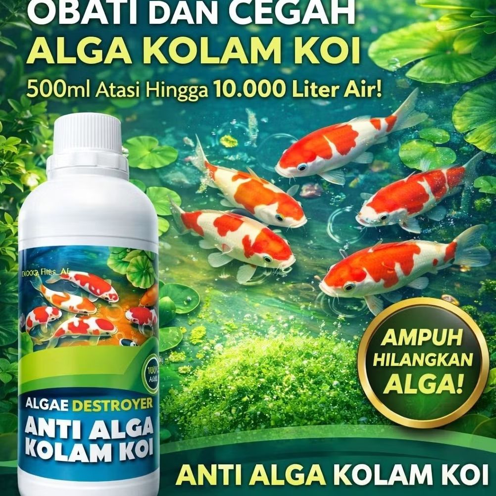 Algae Distoyed, Anti Algae Anti lumut dan Parasit Obat Pembasmi Lumut Kolam ikan hias dan Aquarium 5