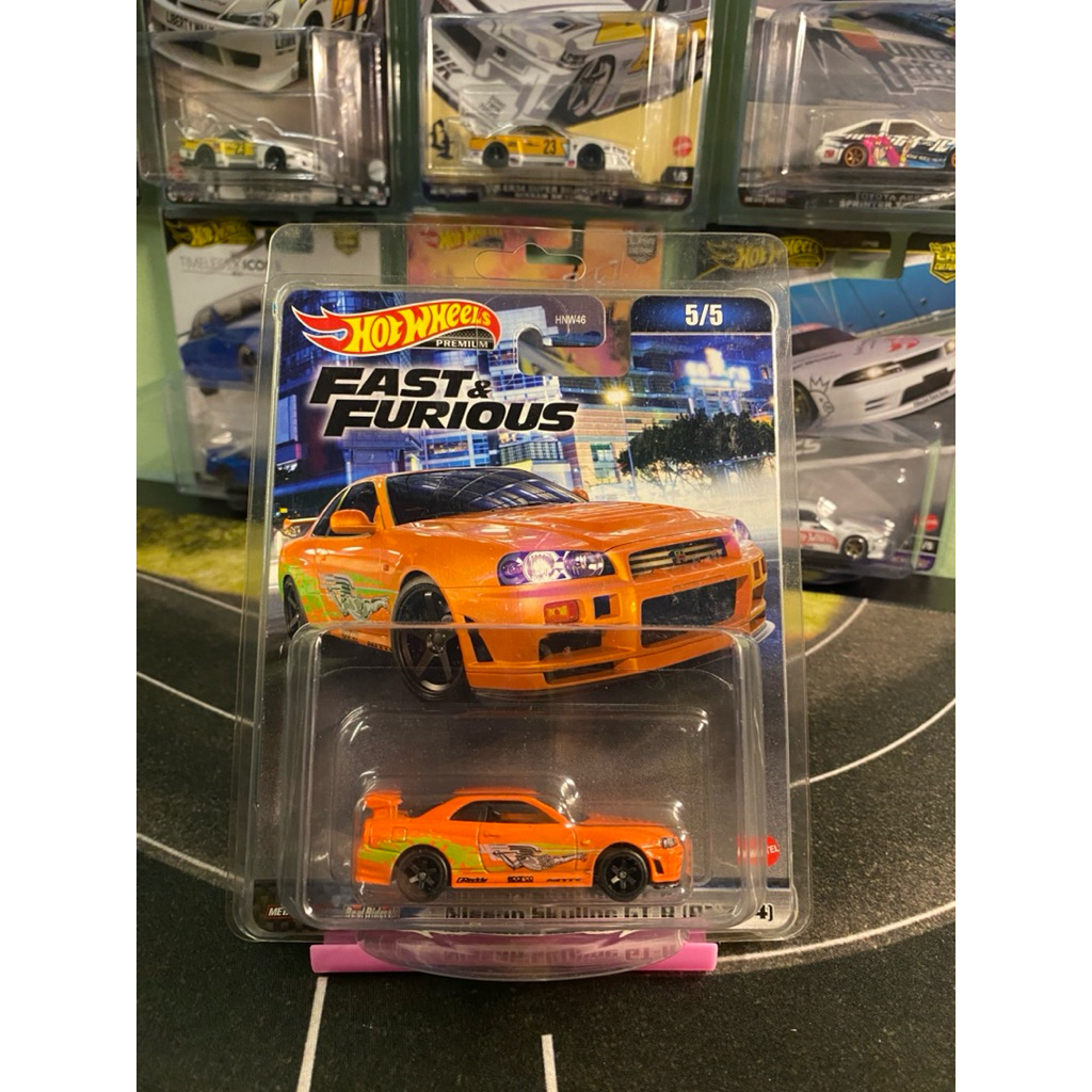 Hot Wheels Fast and Furious Nissan Skyline R-34 Orange Free Protector