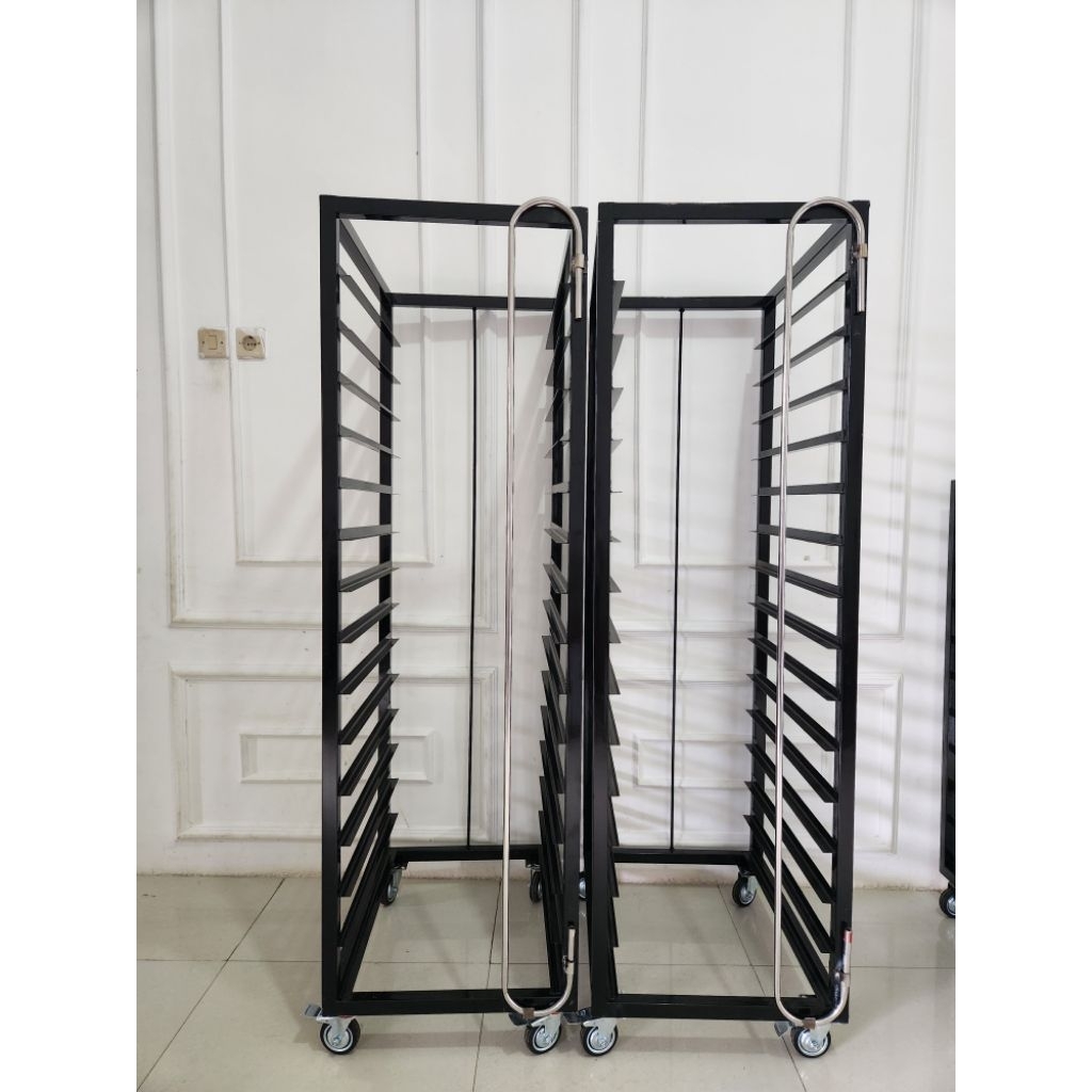 1 set rak troly loyang roti 15 susun/rak bakery/trolley bakery/trolley rak bakery