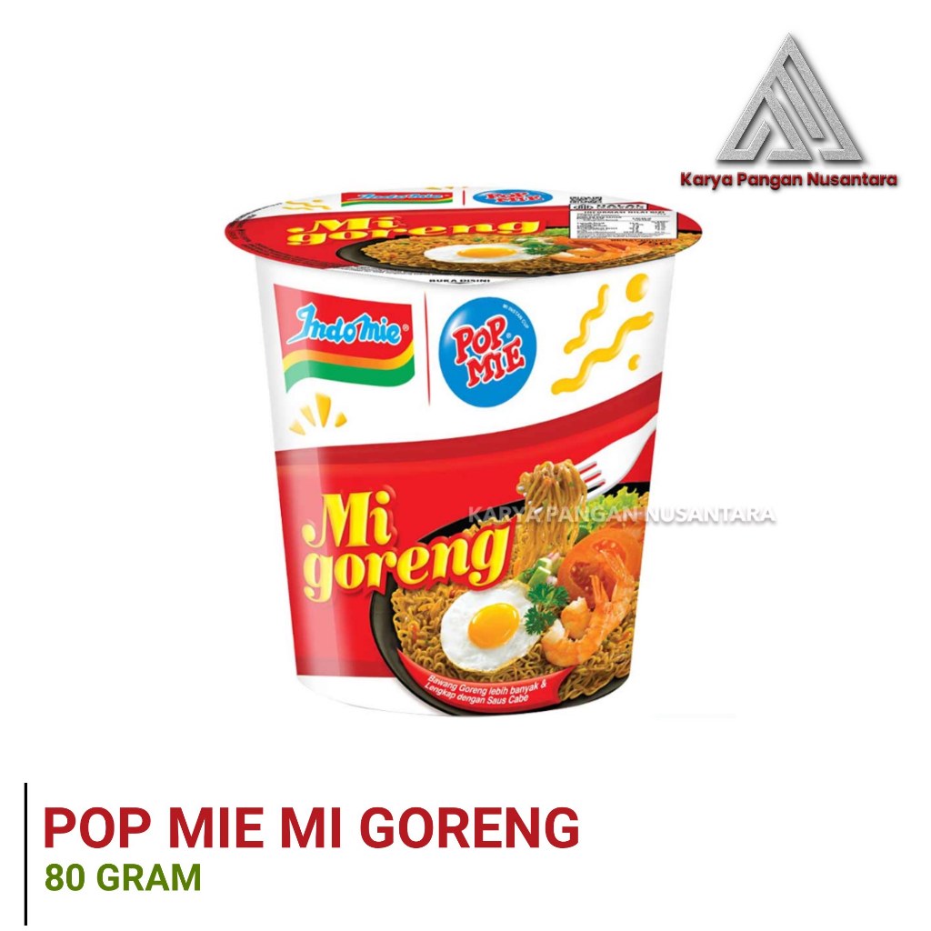 POP MIE INDOMIE GORENG CUP POP MIE MIE GORENG INDOMIE POP MIE MI GORENG PER CUP PCS