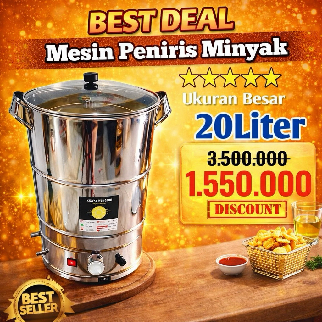 spiner peniris minyak 20 liter spinner mesin peniris minyak