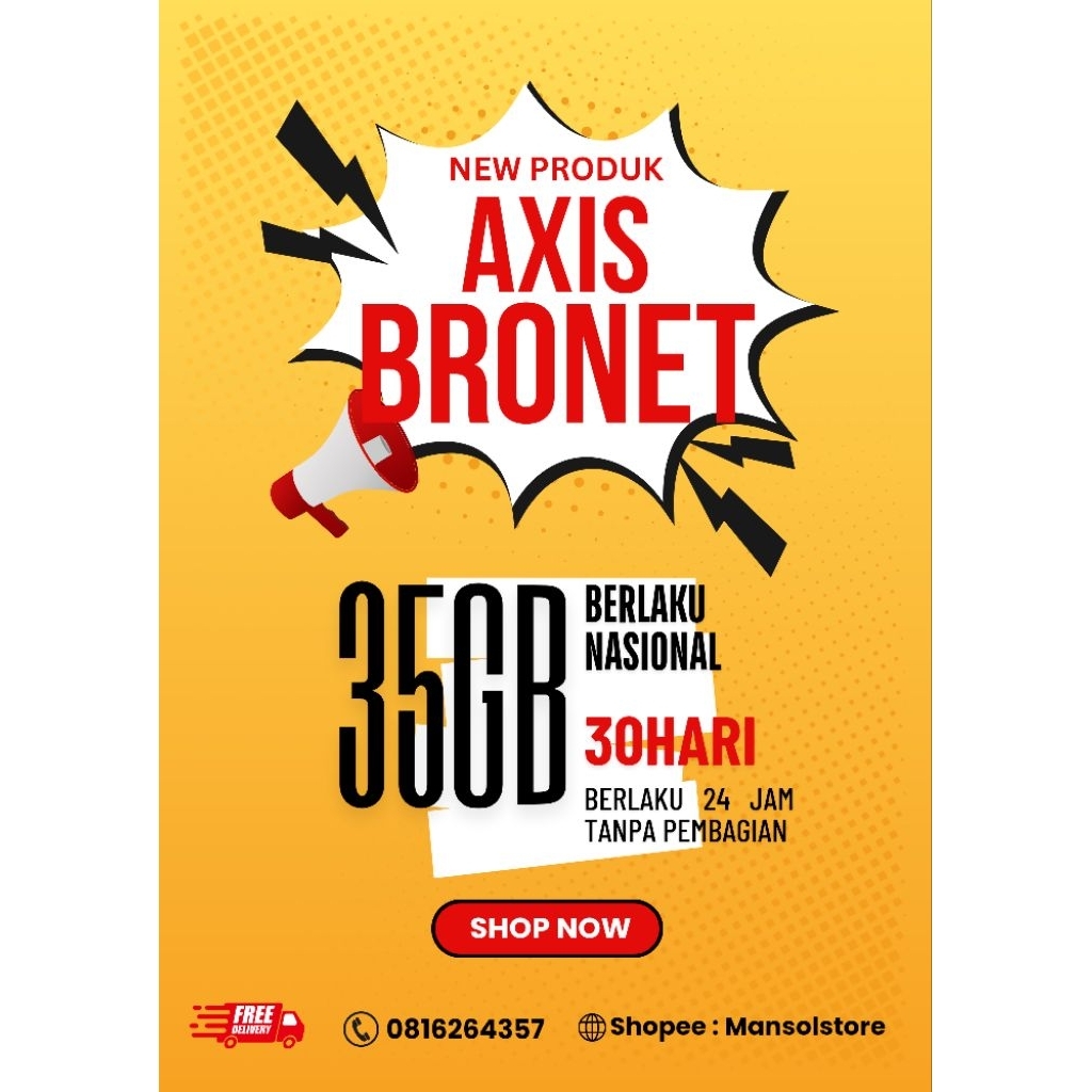 voucher paket data axis 35GB 30hari / kuota internet axis