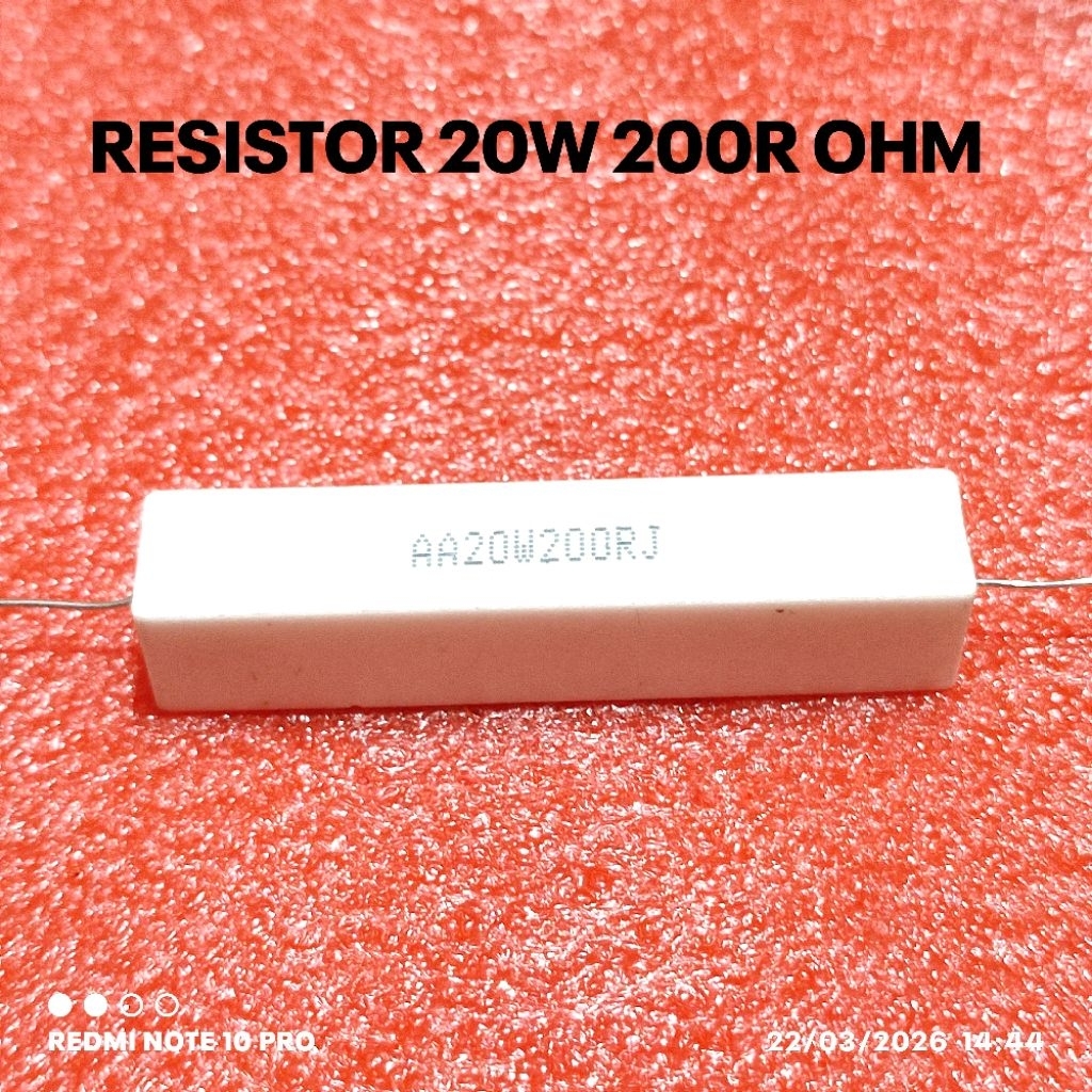 RESISTOR KAPUR 20W 20WATT 200R 200 OHM ROHS ASLI