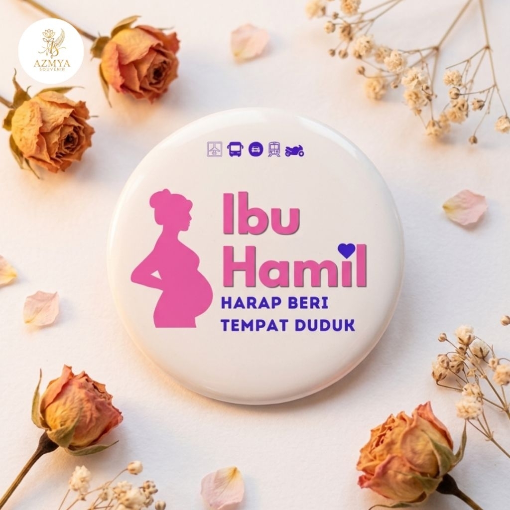 Pin Bros Ibu Hamil Prioritas Tempat Duduk KRL MRT Aksesoris Kehamilan