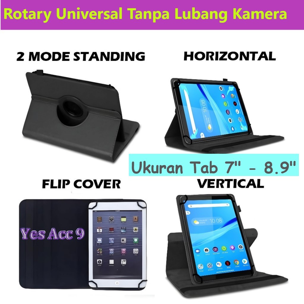 Case OLIKE TAB EDU E1 8 inch / Casing OLIKE EDU E1 Rotary Flip Cover Universal Tidak Ada Lubang Kame