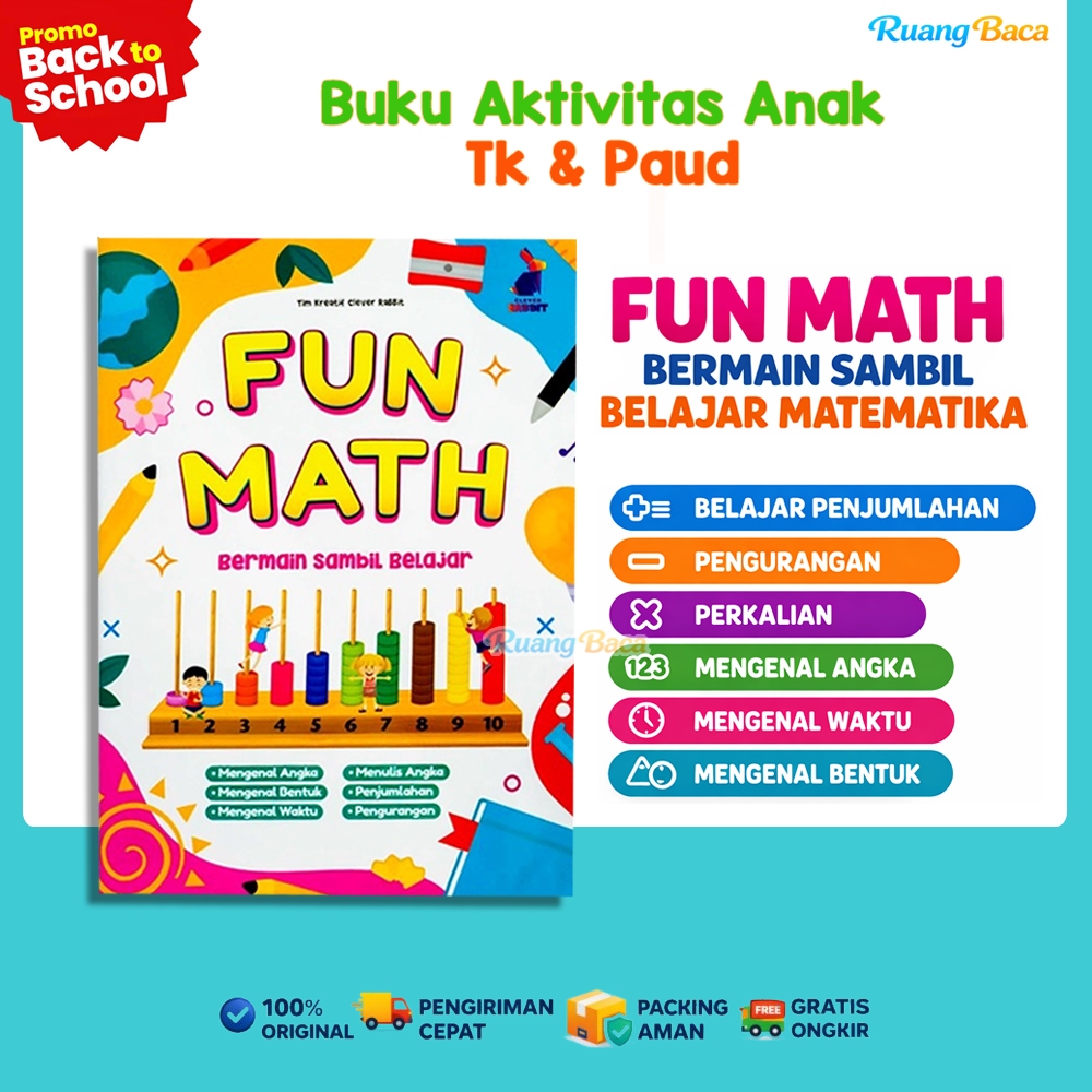 Buku Aktivitas Belajar Matematika Anak Tk Fun Math Bermain Sambil Belajar