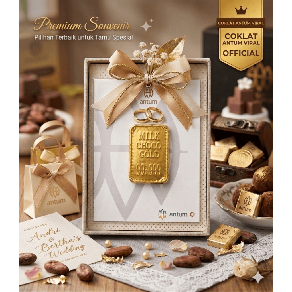 [ANTUM OFFICIAL] MINI GIFT COKLAT ANTUM EMAS Souvenir Angpao Imlek Natal Lebaran Seserahan Ulang Tah