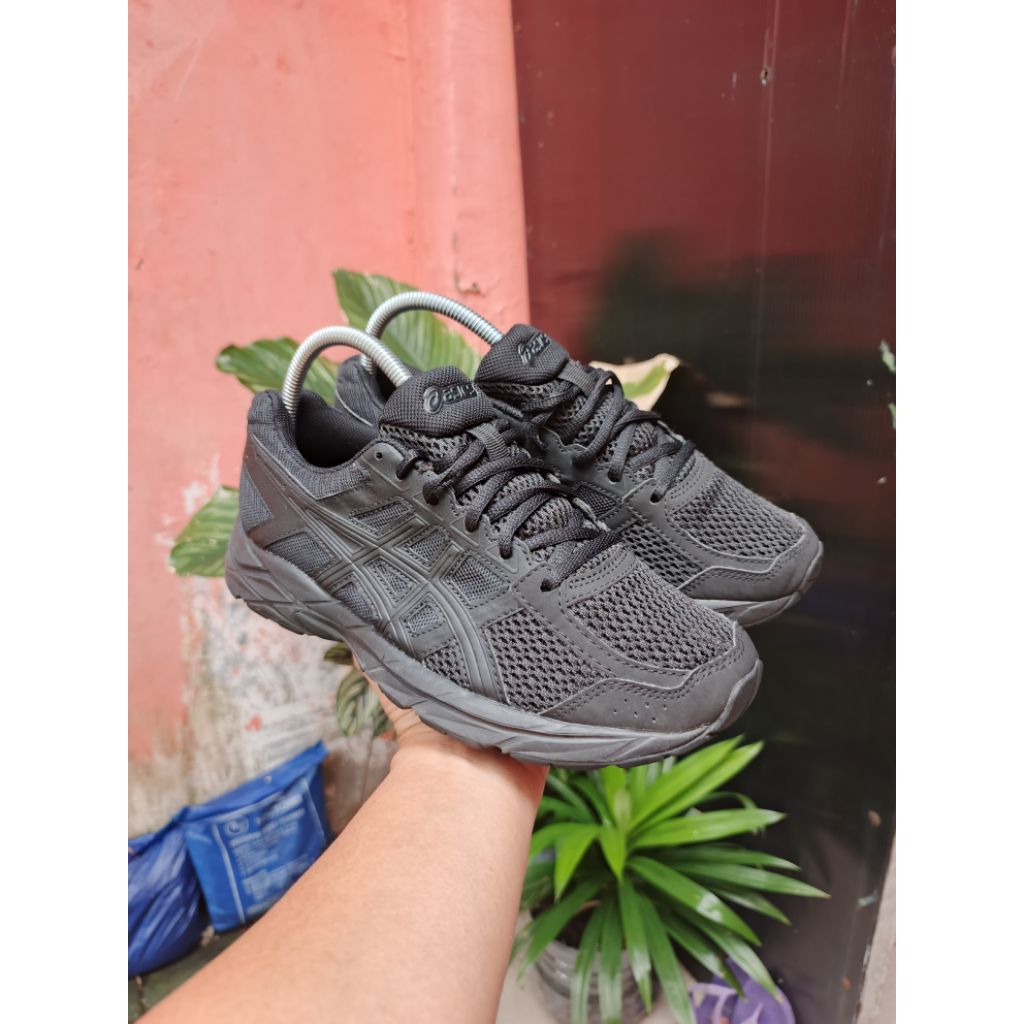 Sepatu Prelove Preloved ASICS Gel-Contend 4 Triple Black Full Black Second Bekas Size 39,5, Insole 2