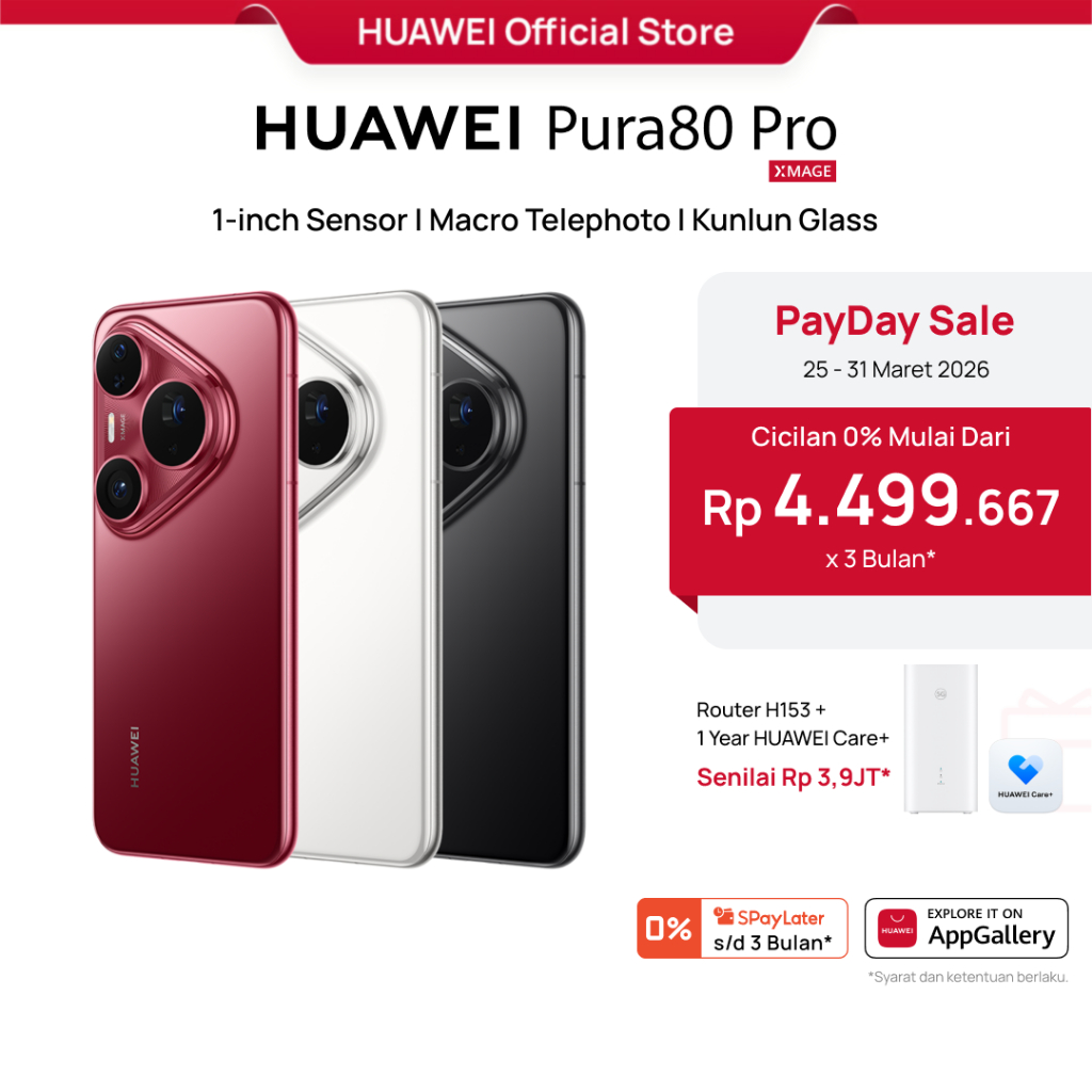 [PayDay Voucher s/d 15% | HOT SALE] HUAWEI Pura 80 Pro Smartphone | 1-inch Sensor | Macro Telephoto 