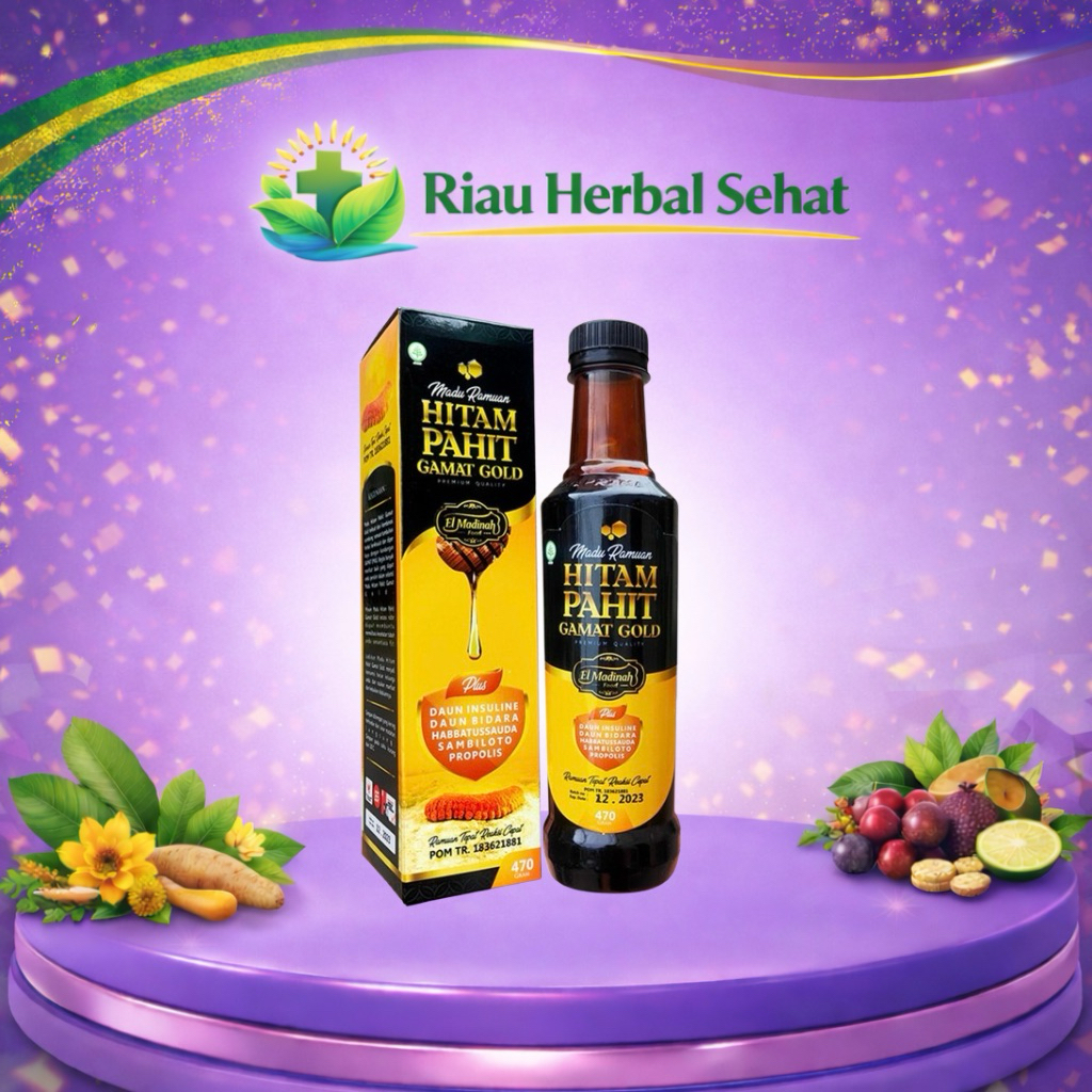 Madu Hitam Pahit Gamat Gold 470 gr