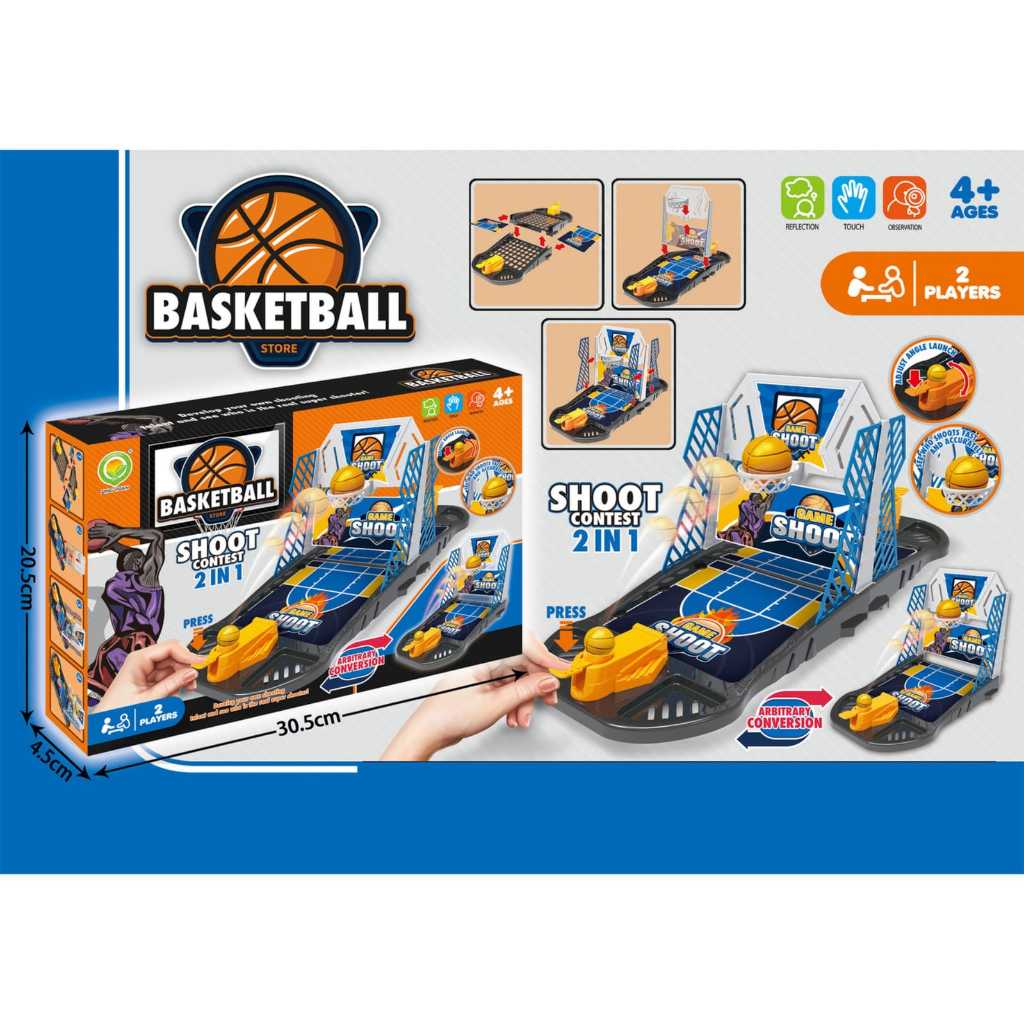 Mainan Basket Anak - 2in1 Shooting Ball Game