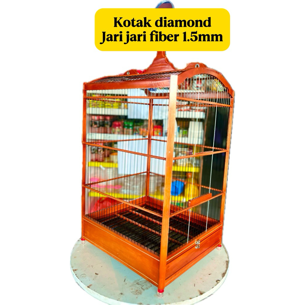 sangkar kotak diamond ruji fiber 1.5mm