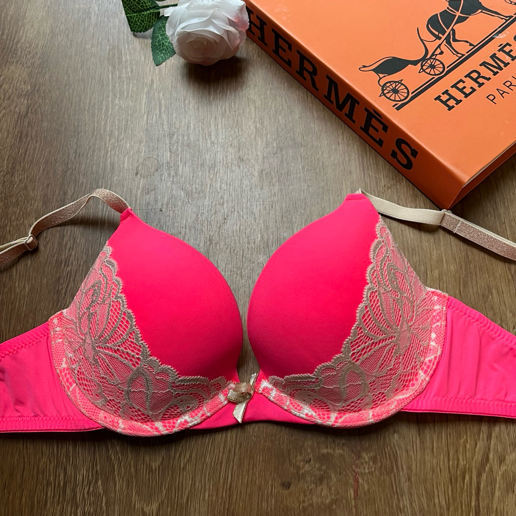 BRA PUSH UP BRANDED BERKAWAT SIZE 34B B75 34C C75 36DD 36E 36F BRA HITAM PUSH UP BERKAWAT