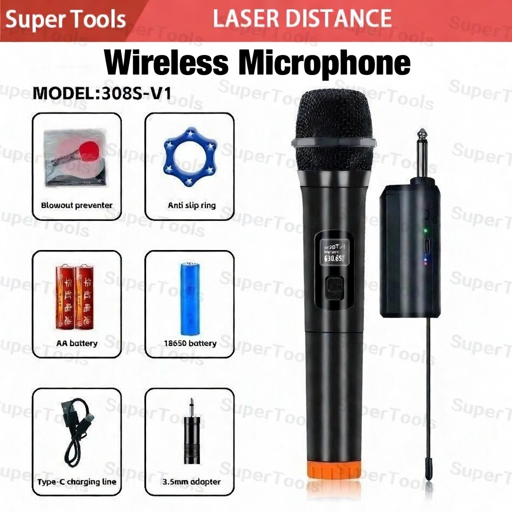 Mikrofon nirkabel mikrofon Mikrofon profesional Mikrofon Handheld UHF Wireless Mikrofon