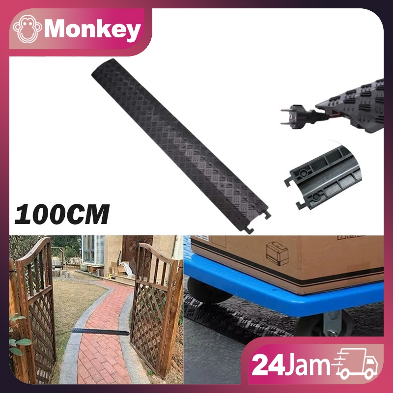 100CM Kabel Duct Lantai Hitam Penutup Kabel Lantai Floor Cable Duct Kabel Ducting Lantai