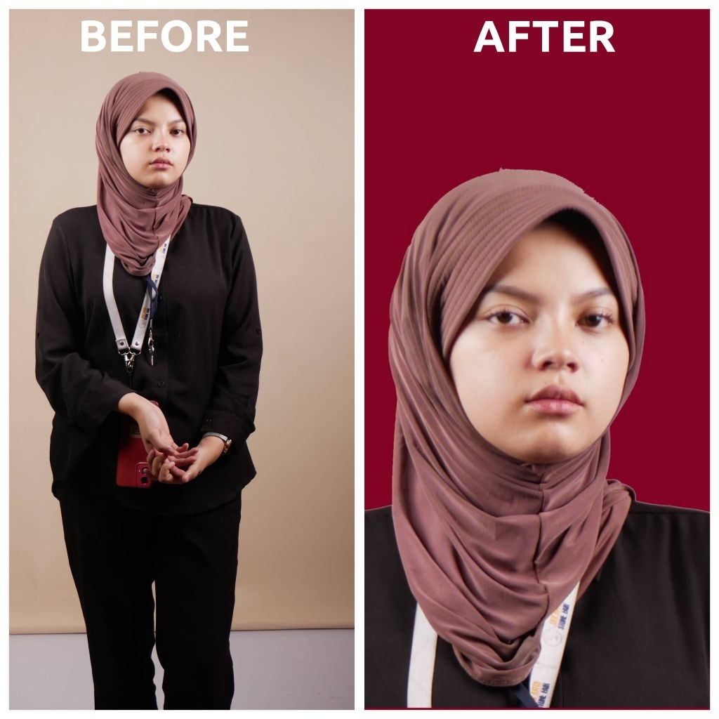 Jasa Edit Background Pas Foto / Foto Portrait dengan photoshop