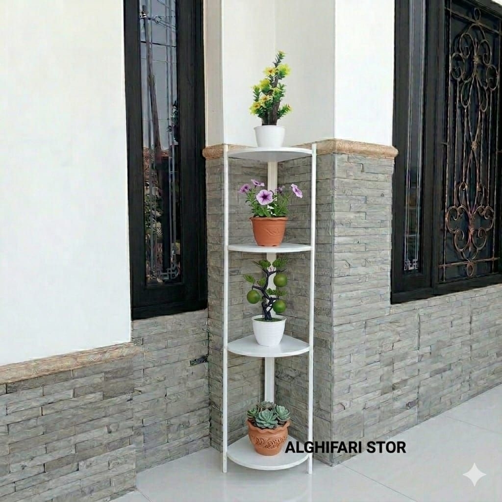 rak bunga 4 tingkat/ rak bunga minimalis