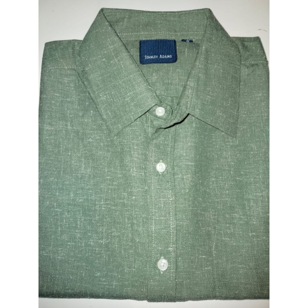 Kemeja lengan pendek Motif Merk Stanley adams