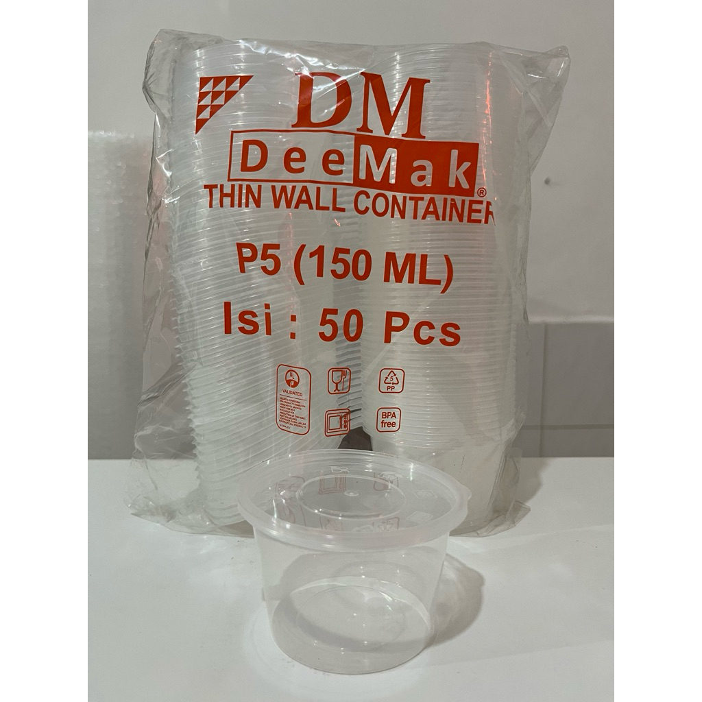150ml Thinwall DM Saus Cup Bening / Saos Mangkok / Saos Sambel / Saos mayo / Saus Cup / Sauce Cup Is