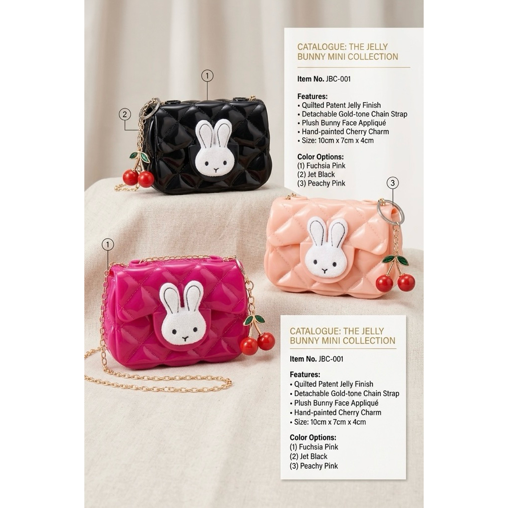 Tas Selempang Jelly Wanita  - Desain Lucu, Bahan Jelly, Ringan / Tas jelly mini / Tas selempang anak