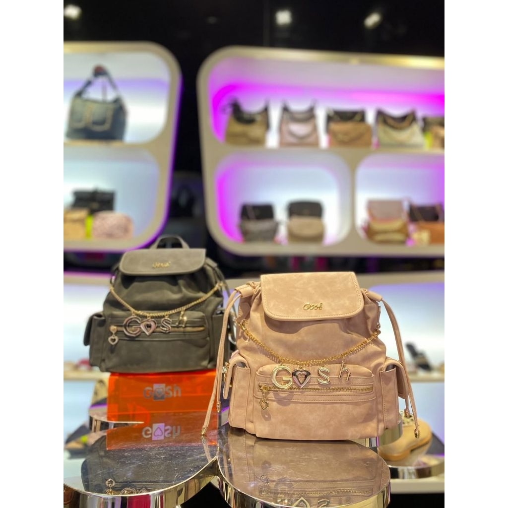 [Bisa COD] Ready Tas Gosh Ransel Original New art 580 Black Pink