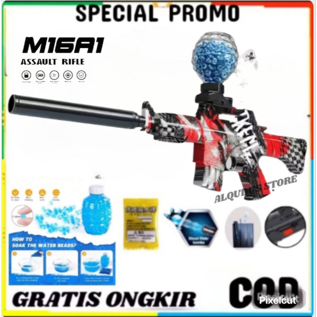 Mainan Anak Luar Ruangan Water Gell Eletrick ABS SNI/MAINAN PISTOL PISTOLAN TEMBAK TEMBAKAN  ANAK LA