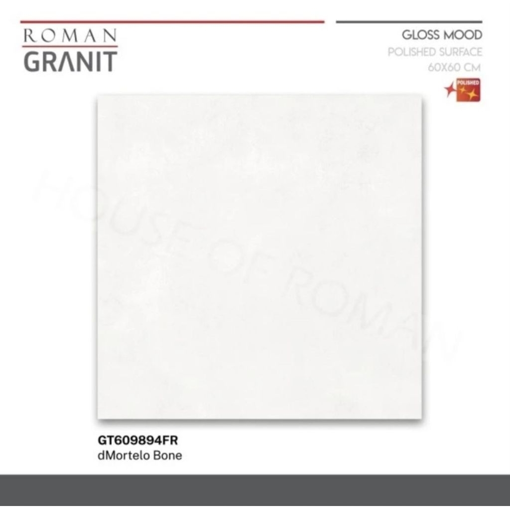 Roman Granit 60x60 dMortelo Bone/Granit 60x60 Glossy/Keramik Lantai Rumah Mengkilat 60x60