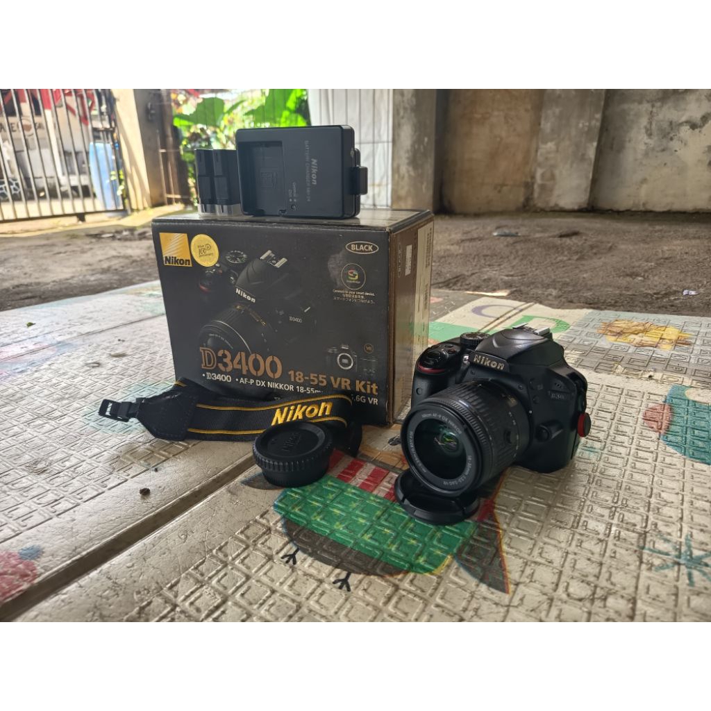 Kamera NIKON D3400 Fullset Box Second Mulus Siap Pakai