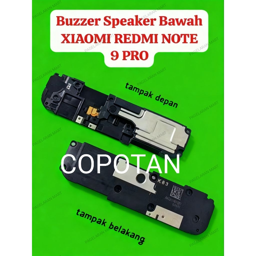 speaker Redmi Note 9 Pro Copotan
