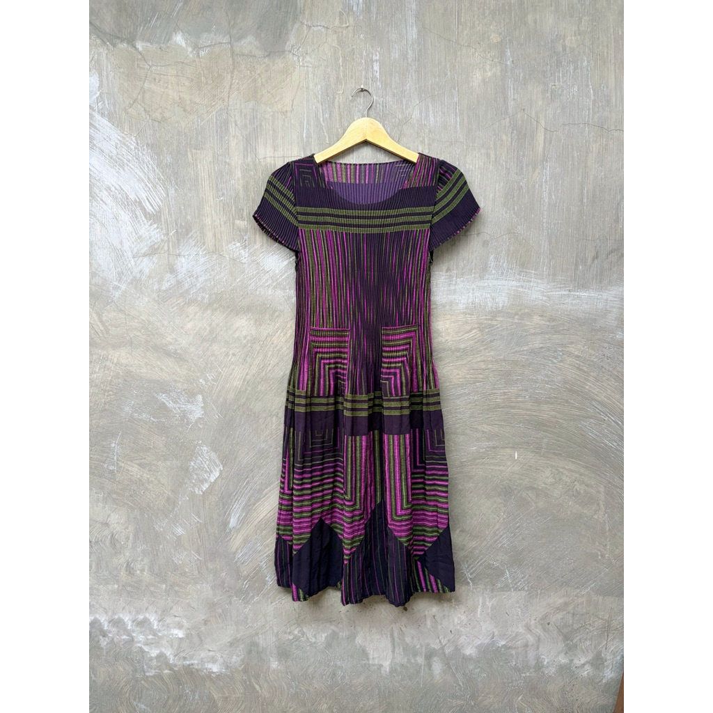 Unknown Women Pleats Dress Issey Miyake Pleats Please Style