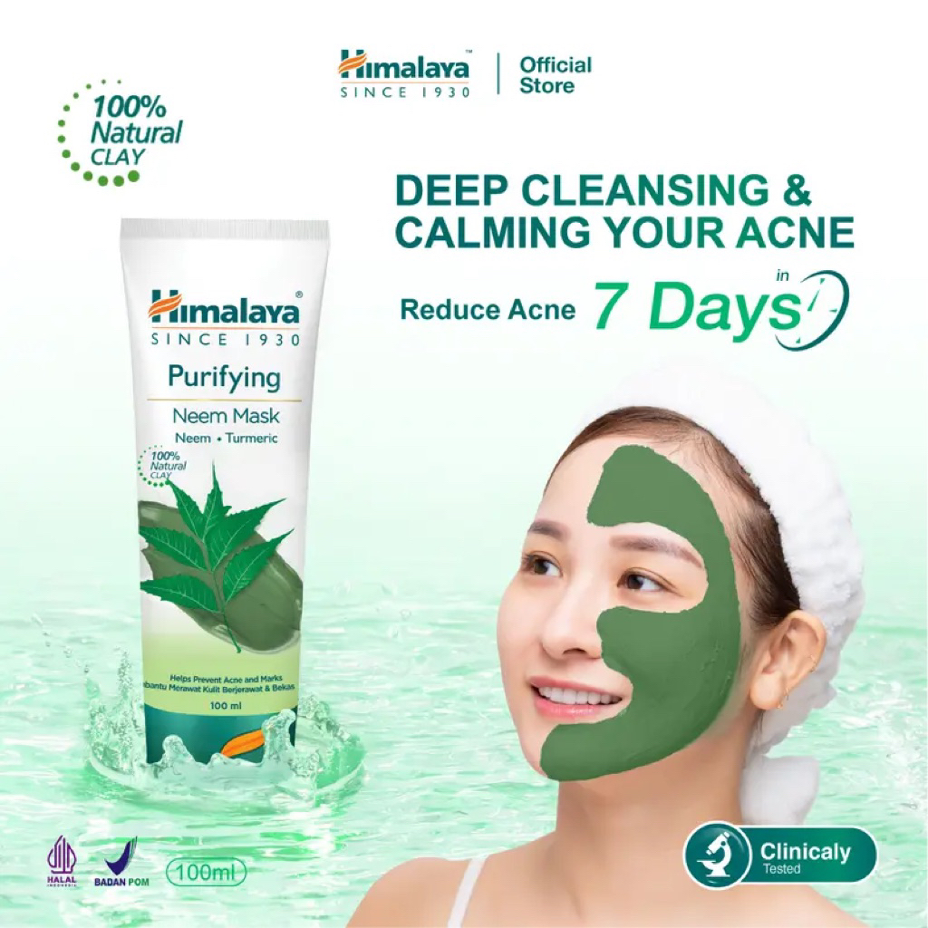 Himalaya purifying neem mask 50ml - himalaya neem mask - himalaya masker wajah