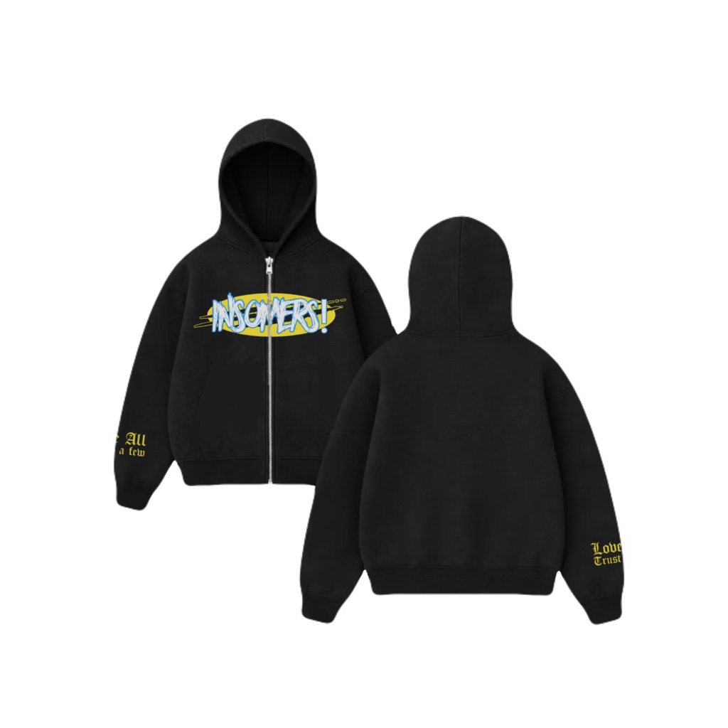 Zipper Hoodie Boxy fit Insomers | sweater boxy insomnia vibes