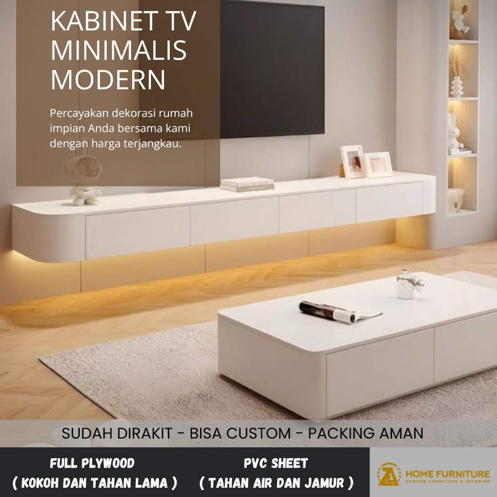 MEJA KABINET TV MODEL MINIMALIS MODERN/ KABINET TV GANTUNG/ MEJA TV