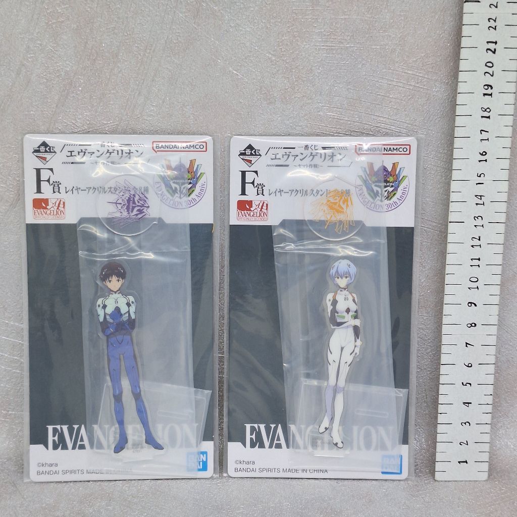 Set Shinji Ikari And Rei Ayanami Neon Genesis Evangelion Acrylic Stand Akrilik Ichiban Kuji F Prize 