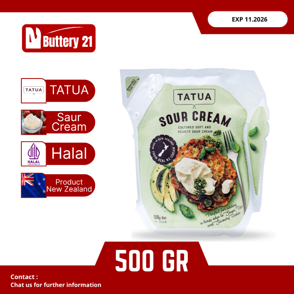 TATUA SOUR CREAM 500 GR/SOUR CREAM TATUA/BAHAN KUE SOUR CREAM/TATUA KRIM ASAM