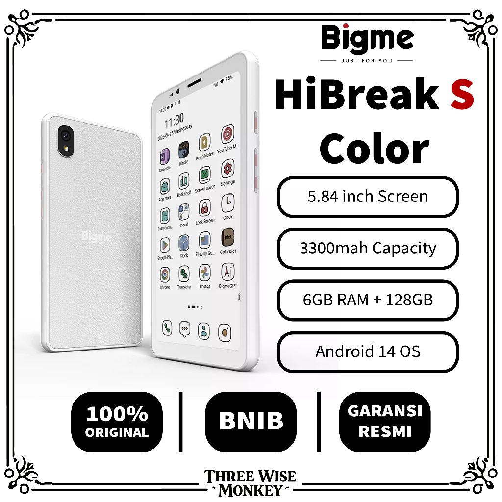 Bigme HiBreak S Color E-Book Reader Android 14 E Ink ePaper Ebook E book