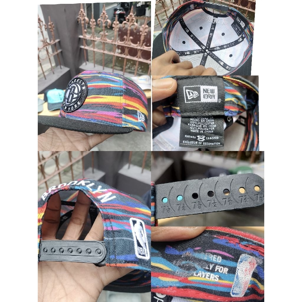 Topi New er Nets brooklyn NBa second seperti baru