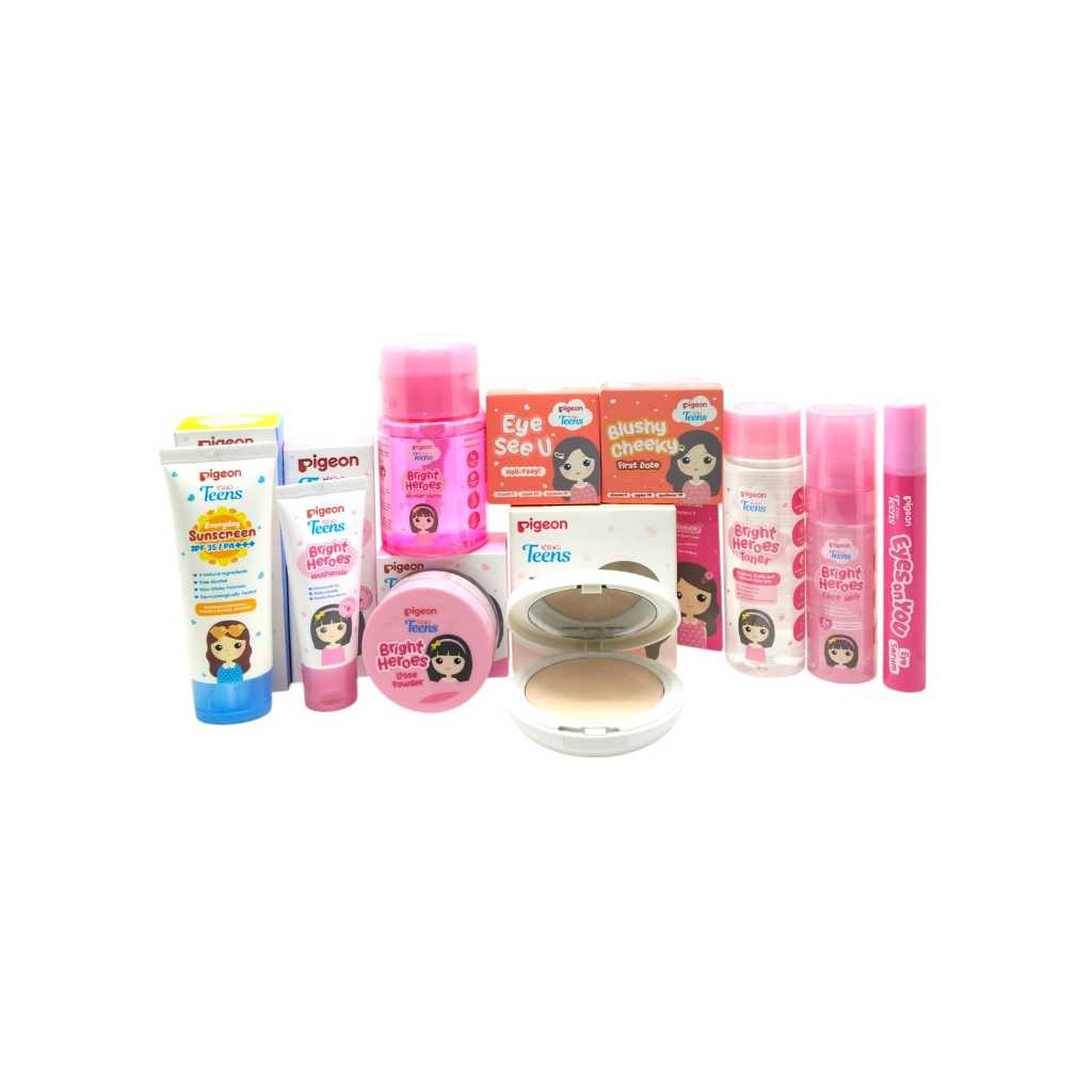 Pigeon teens Paket Lengkap 1 Set Make Up Remaja/Perawatan Kulit/Melembabkan.