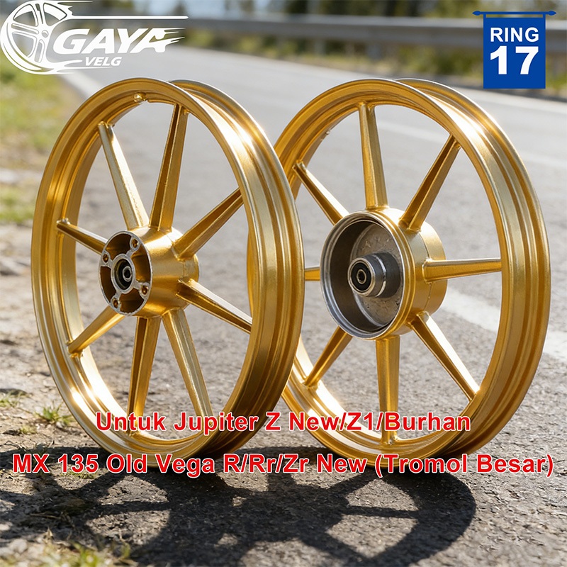 Velg BikingBoy Untuk Jupiter Z New /Z1 /Burhan, MX 135 Old, Vega R/ Rr/ Zr New (Tromol Besar), LC135